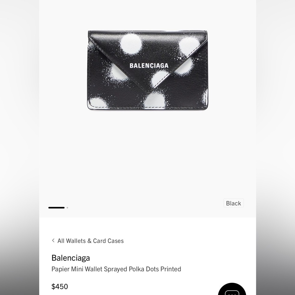 Balenciaga mini papier wallet